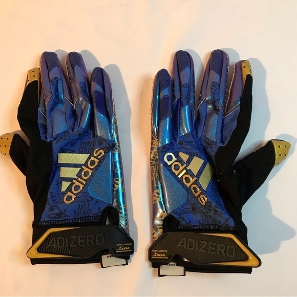 NWT ADIDAS FOOTBALL RECEIVER GLOVES SZ XL. NEVER WORN-THIS WAS A BACK UP PAIR - Picture 1 of 7